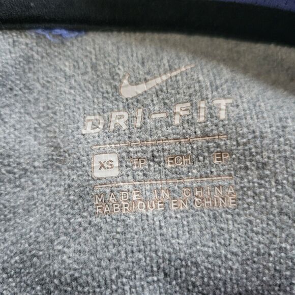 Nike Dri Fit Gray Black Purple Oversized Hoodie Sweater Size XS - Picture 7 of 8